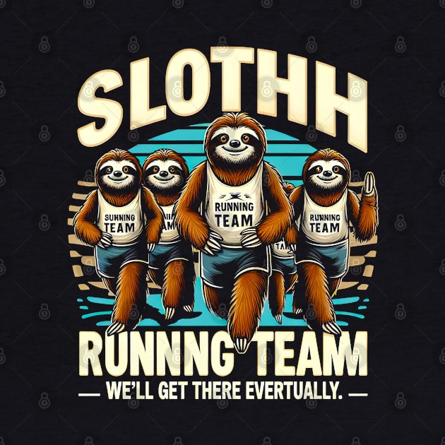 Sloth Running Team we'll get there evertually funny by T-shirt US